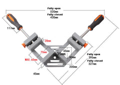Single Handle 90 Degrees Angle Aluminum Alloy Rectangular Clamp Wood Working Tool