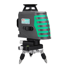 3D 12 Lines Laser Level Self-Leveling 3x360 Green/Blue Light + Bracket + Holder