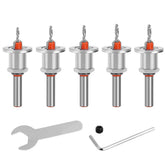 5-Piece Countersink Drill Bit Set, YG8 Alloy & Carbon Steel, 90° Precision, Multi-Size for Wood & Plastic Drilling