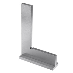 High Carbon Steel Flat Edge Square, DIN 875 Grade 2, Precision 7µm, Sizes: 50x40mm, 75x50mm, 100x70mm, Heat Treated.