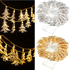 4M 40LEDs Battery Operated Iron Christmas Tree LED Fairy String Light Party Wedding
