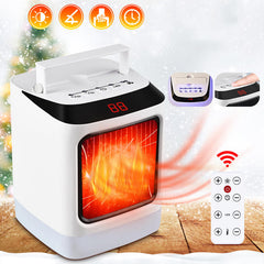 1000W Smart Portable PTC Ceramic Heater with Remote, Timer, Night Light & Overheat Protection