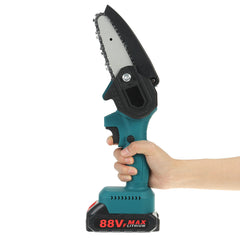 4Inch 300W 1200mah Electric Chain Saw Pruning ChainSaw Cordless Woodworking Cutter Tool