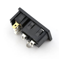 AC 10A 250V 3Pins Rocker Switch Power Socket Fused IEC 320 C14 Inlet Fuse Switch Connectors Plug Connectors