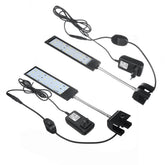 100-240V 7W Clip-on LED Aquarium Light Fish Tank Decoration Lighting Lamp with White & Blue LEDs, Touch Control, 2 Modes