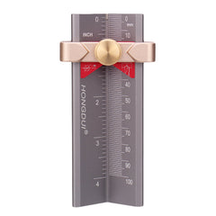 3-in-1 Multifunction Measuring Gauge for Drill Depth, Angle & Table Saw Height - Aluminum Alloy, Metric & Inch Scale