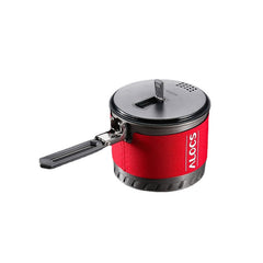 Outdoor Heat Exchange Camping Cooking Pot Cookware Folding Handle For Hiking Backpacking Picnic