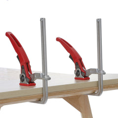 2/4PCS Alloy Steel Quick Ratchet Track Saw Guide Rail Clamps for MFT Table & Most Brands - 220kg Clamping Force