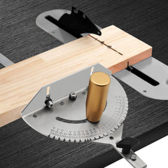 Universal Precision Miter Gauge for Table Saws - Compatible with Dewei 744/745, Haiwei, Steel Saws, 27 Angle Stops