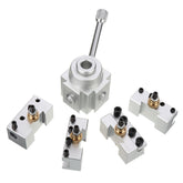 Upgraded Silver Quick Change Post Holder Set Boring Bar Turning Tool Holder For CNC Mini Lathe