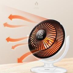 Compact Infrared Electric Heater: Portable Warm Fan for Home & Bathroom Winter Use