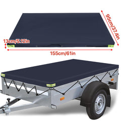 Trailer Cover 600D Waterproof Windproof Dust Protector With Rubber Belt 155x95x13cm