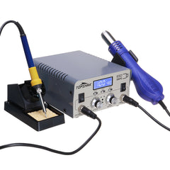 680W 2 In1 Rework Hot Air LCD Digital Display Soldering Station Independent Switch 3 Preset Memory Buttons