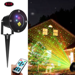 Outdoor Christmas Moving RGB Lights Laser Projector Landscape Stage Lamp Party