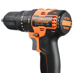20V 13mm Brushless Impact Electric Drill 45N.m Torque 0-1650RPM Variable Speed