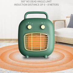 800W PTC Ceramic Space Heater with Human Sensor, Low Noise, Fast Heating, Tip-Over & Overheat Protection, 3 Adjustable Gears for Indoor Use