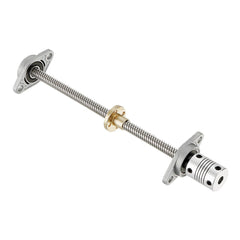 200/300/400mm T8 Lead Screw with Shaft Coupling and KFL Pillow Block Flange Ball Bearing Mounting Support Set