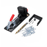 Pocket Hole Jig Kit Aluminum Alloy Adjustable Woodworking Drilling Guide for Angled Holes with Drill Bit