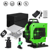 16/12 Line 4D 360 Horizontal Vertical Cross Green Light Laser Level Self-Leveling Measure Super Powerful Laser Beam