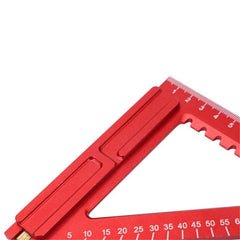 High Precision Aluminum Triangle Ruler 140mm/180mm, Double-Sided Scale, Needle Slider for Woodworking Projects