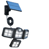 192/198 LED COB Outdoor Solar Lights 4 Head Motion Sensor 270 Wide Angle Lighting Waterproof Remote Control Solar Garden Wall Lamp