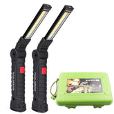 COB LED Multi Function Folding Work Light Set USB Rechargeable LED Flashlight USB Cable Car Charger Battery Charger