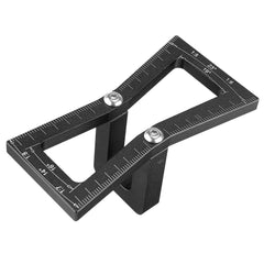 Durable Woodworking Marker Gauge Tool for Accurate Dovetail Measurements - Black/Red, Aluminium Alloy