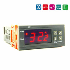 110V/220V/12V/24V 10A 2 Relay Output LED Digital Temperature Controller Thermostat Incubator With Sensor Heater And Cooler