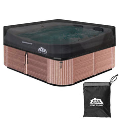 76inch Black Heavy Duty Hot Tub Cover Water-Resistant Polyester Spa Cover