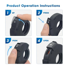 48W Waterproof USB-C Power Adapter for Motorcycles, ATVs - Dual Fast Charging Handlebar Mount Charger