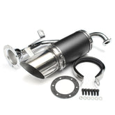 50mm/2in Motorcycle Exhaust System Stainless Steel Short Carbon Fiber For GY6 150cc 4 Stroke Scooter