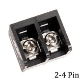 10pcs 2-4 Pin 8.25mm Barrier Screw Terminal Blocks Connectors Black