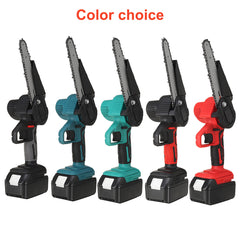 88VF 4/6 Inch Cordless Electric Chain Saw Kit One-Hand Saw Mini Portable Woodworking Wood Cutter