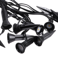 Solar Powered Dual Spot Light Outdoor Garden Landscape Spotlight Yard Lawn Lamp with 10x Spotlight