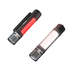 6-in-1 1000lm Dual-light Zoomable Alarm Flashlight USB-C Rechargeable Mobile Power Bank Magnetic Camping Work Light