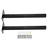 2Pcs Retro Iron Wall Shelf Brackets Floating Boards Holder 15/20/25/30CM