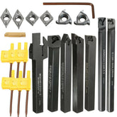 7pcs 10mm Shank Lathe Turning Tool Holder Boring Bar With Carbide Inserts
