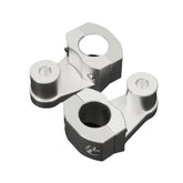 2pcs 28mm Aluminum Motorcycle Handlebar Fat Bar Mount Riser Clamps Universal