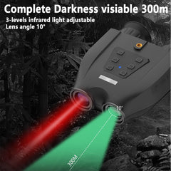 Optical Infrared Night Vision Binoculars with Dual-Screen, 6X Optical & 8X Digital Zoom, Ideal for Day/Night Use