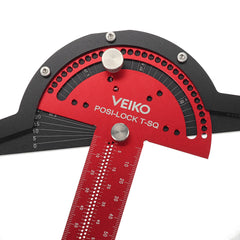 300mm Angle Positioning T Square Ruler - Adjustable 0-75° with 5° Increments for Woodworking and Carpentry Tools