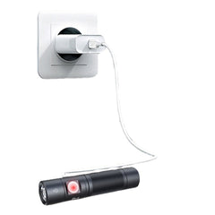 1400lm TIR Lens 200m Long Range Compact EDC Flashlight with Type-C USB Rechargeable 18650