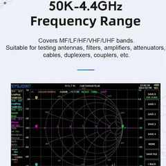 50KHz-4400MHz Vector Network Analyzer 7 inch Touch Screen 100db Dynamic NanoVNA Vector Network Analyzer