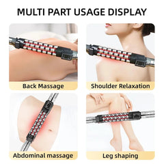 Electric Rotating Massager for Whole Body Relaxation, Vibration Therapy, 100-240V, Multi-Temperature Control, ABS & Steel