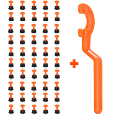 50pcs Flat Ceramic Floor Wall Construction Tools Reusable Tile Leveling System Kittile Kit