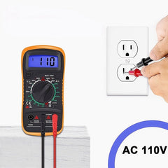Electrician Multimeter with Digital Display Testing Current Resistance Voltage