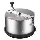 Greenzech Manual Bowl Leaf Trimmer 16" – Stainless Steel Blades, Wet/Dry Hydroponic Bud Trimmer with Clear Lid, Silicone Fingers & Tray