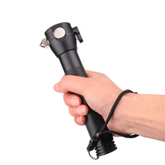 9 in 1 Multifunctional Emergency EDC Tool Hammers Solar Power Charging Flashlight Compass Magnet Survival Tool