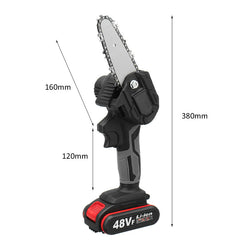 21V 4" Rechargeable Electric Chain Saw Cordless Portable Woodworking Wood Cutter