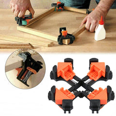 4pcs Adjustable 90 Degree Corner Clamp for Woodworking, Single-Handed Operation, Durable Right Angle Clips