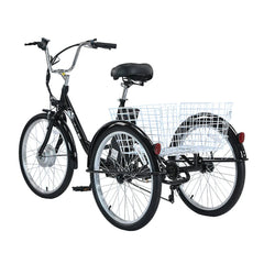 Electric Tricycle 36V 15AH Battery 350W Motor Recommended Top Speed 25KM/H 24inch 30-70KM Max Mileage 200KG Max Load Electric Tricycle